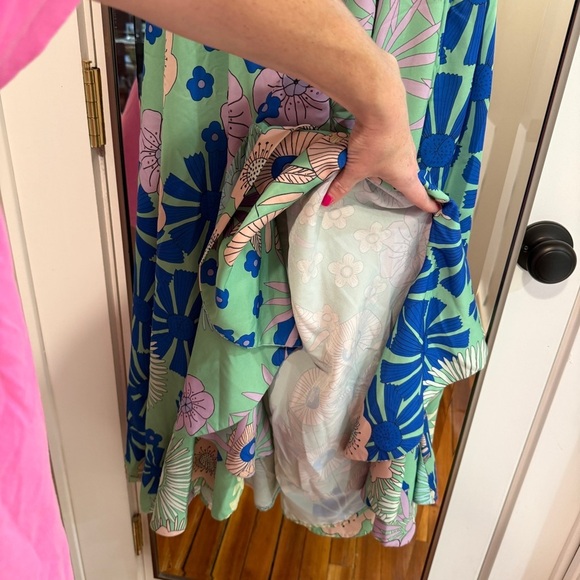 Anthropologie Oopscool Off-The-Shoulder Printed Dress Medium - Picture 7 of 9